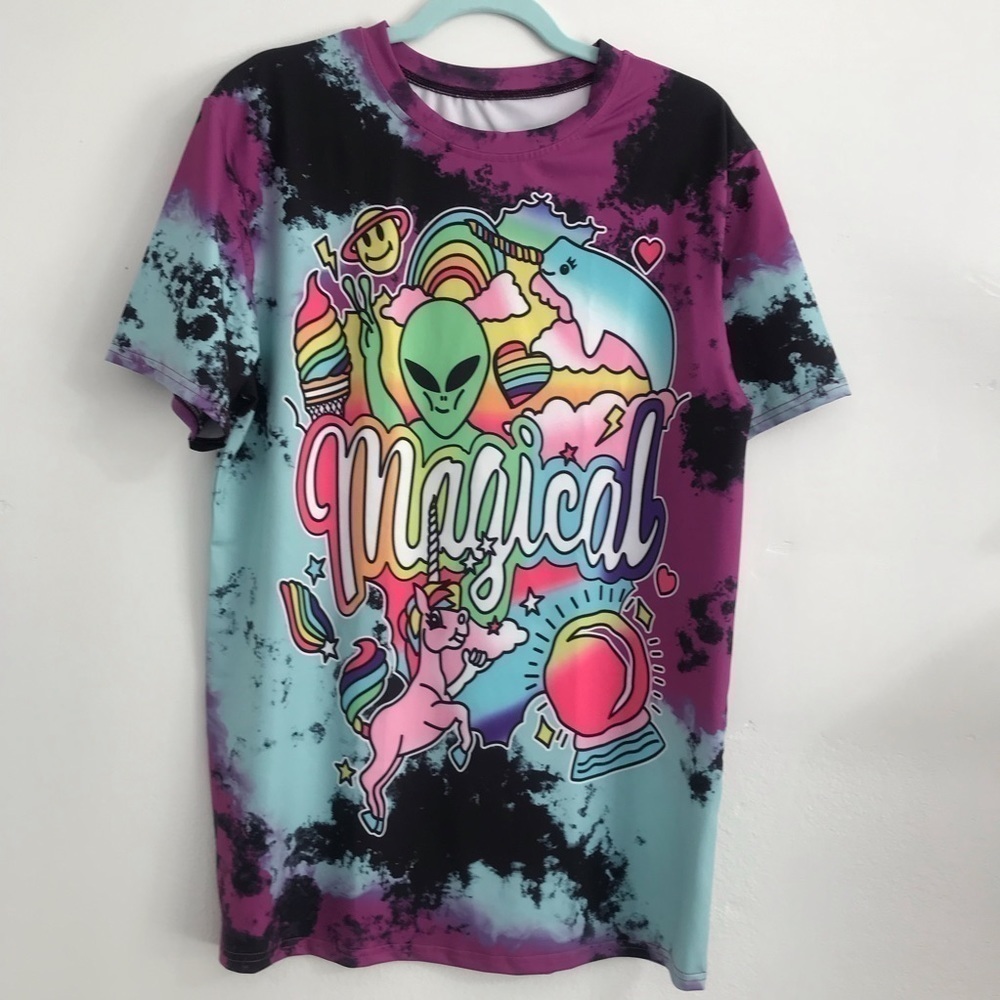 Magical planet T-shirt mini dress unbranded - Picture 2 of 4